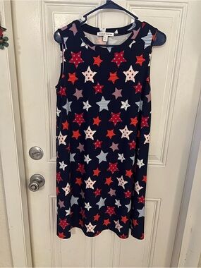Women’s Navy Star Print Sleeveless Dress